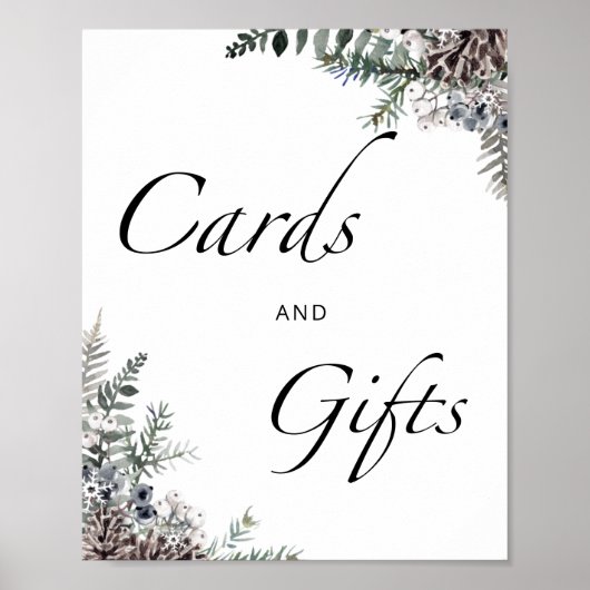 Baby het is koud buiten de groene kaarten en cadea poster (Voorkant)