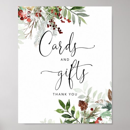 Baby het is koud buiten de groene kaarten en cadea poster (Voorkant)