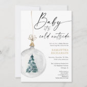 Baby het is koud buiten de kerstsierdouche. kaart (Voorkant)