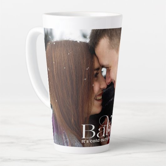 Baby Het is koud buiten de latte Mok (Linkerhoek)