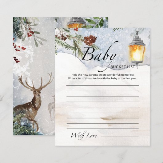 Baby het is koud buiten de lijst met baby showers  (Voorkant / Achterkant)