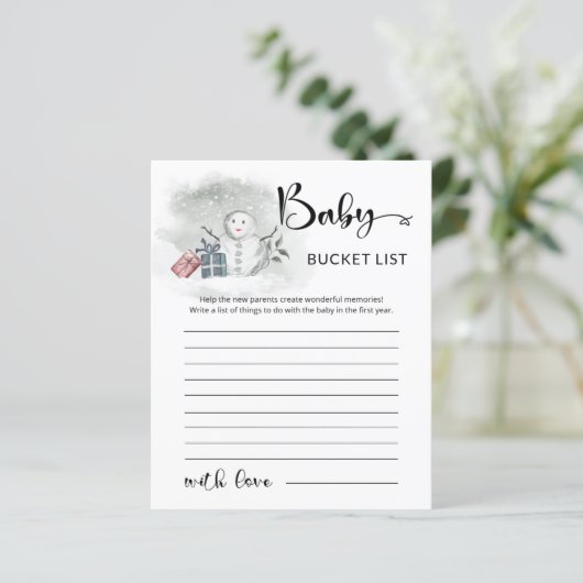 Baby het is koud buiten de lijst met baby showers  (Staand voorkant)