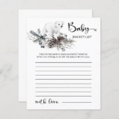 Baby het is koud buiten de lijst met baby showers  (Voorkant / Achterkant)