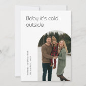 Baby Het is koud buiten de moderne Arch Family-fot Feestdagenkaart (Voorkant)