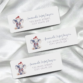 Baby Het is koud buiten de olifant kerstdouche Etiket