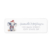 Baby Het is koud buiten de olifant kerstdouche Etiket (Voorkant)