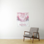 Baby Het is koud buiten de sneeuw | Meisje Baby sh Wandkleed (In situ)