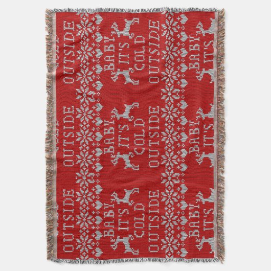 Baby Het is koud buiten de Ugly Sweater Style Deken (Voorkant Verticaal)