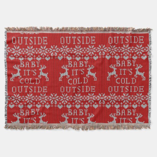 Baby Het is koud buiten de Ugly Sweater Style Deken (Voorkant)