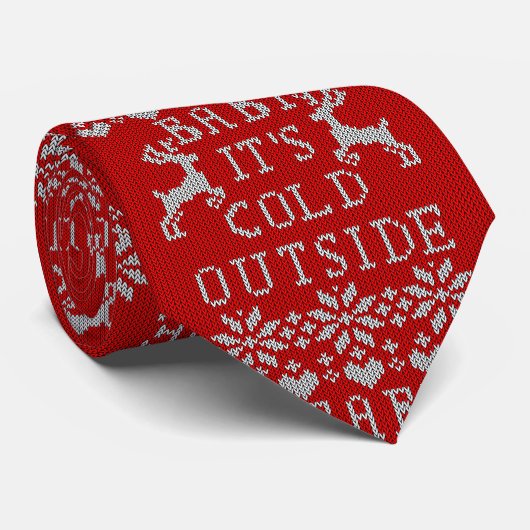 Baby Het is koud buiten de Ugly Sweater Style Stropdas (Opgerold)