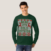 Baby Het is koud buiten de Ugly Sweater Style T-shirt (Voorkant volledig)