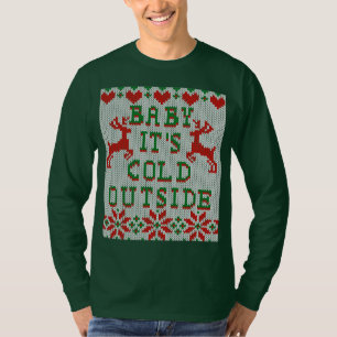 Baby Het is koud buiten de Ugly Sweater Style T-shirt