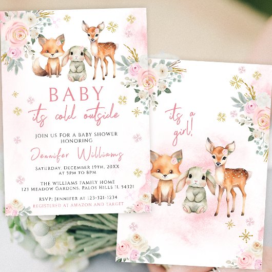 Baby Het is koud buiten de uitnodiging voor de win