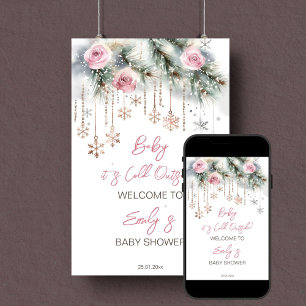 Baby Het is koud buiten de winter baby shower welk Poster