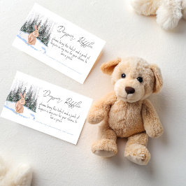 Baby Het is koud Buiten de winter bunny luier lote Informatiekaartje