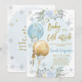 Baby Het is koud buiten de winter Kerstmis Baby Bo Kaart (Voorkant / Achterkant)