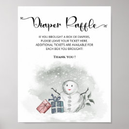 Baby het is koud buiten de winter. poster