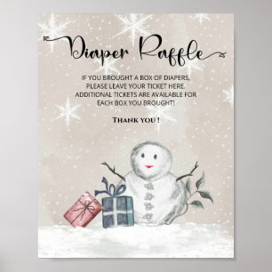 Baby het is koud buiten de winter. poster
