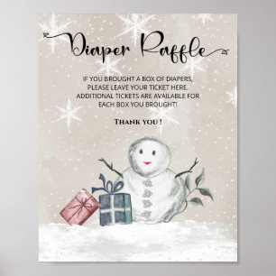 Baby het is koud buiten de winter. poster
