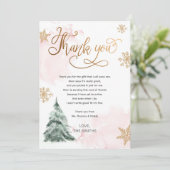 Baby Het is koud buiten de winterboom Dank je kaar Kaart (Staand voorkant)