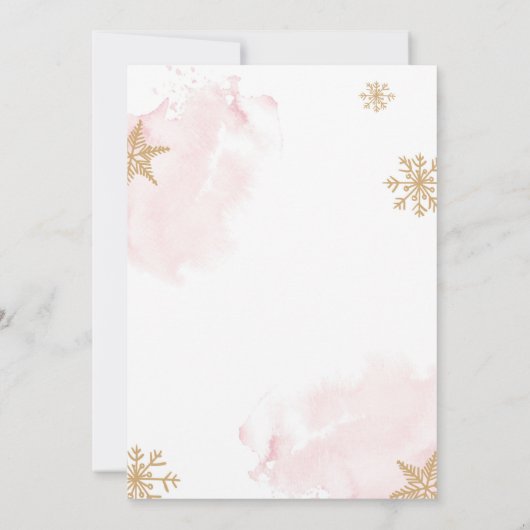 Baby Het is koud buiten de winterboom Dank je kaar Kaart (Achterkant)