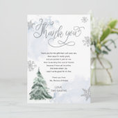 Baby Het is koud buiten de winterboom Dank je kaar Kaart (Staand voorkant)