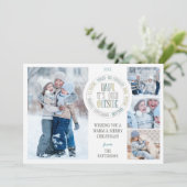 Baby Het is koud buiten de wintervakantiefoto van  Feestdagenkaart (Staand voorkant)