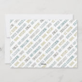 Baby Het is koud buiten de wintervakantiefoto van  Feestdagenkaart (Achterkant)