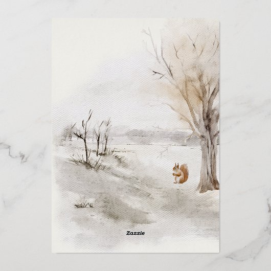 Baby het is koud buiten Deer Forest Baby shower Folie Uitnodiging (Achterkant)