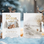 Baby het is koud buiten Deer Forest Baby shower Kaart