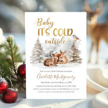 Baby het is koud buiten Deer Forest Baby shower