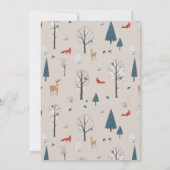 Baby Het is koud buiten Deer Winter Baby shower Kaart (Achterkant)