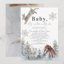 Baby Het is Koud Buiten Dieren Baby shower per pos
