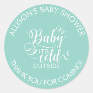 Baby Het is koud buiten douche gunst Sticker