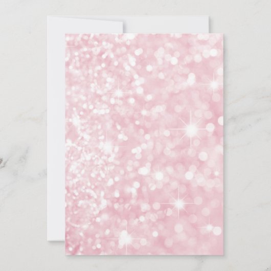 Baby Het is koud buiten Douche Navy Pink Sparkle Kaart (Achterkant)