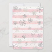 Baby Het is koud Buiten Douche Uitnodiging Meisje  (Achterkant)