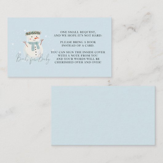 Baby Het is koud buiten doucheboeken voor Baby-Kaa Plaatskaartje (Voorkant / Achterkant)