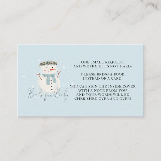 Baby Het is koud buiten doucheboeken voor Baby-Kaa Plaatskaartje (Voorkant)