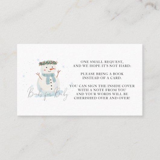 Baby Het is koud buiten doucheboeken voor Baby Plaatskaartje (Voorkant)