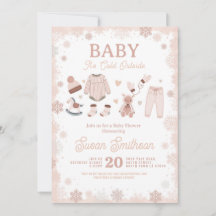 Baby Het is koud buiten doucheneutrale sneeuw