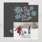 Baby Het is koud buiten één kerstkaart (Voorkant / Achterkant)