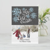 Baby Het is koud buiten één kerstkaart (Staand voorkant)