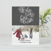 Baby Het is koud buiten één kerstkaart (Staand voorkant)