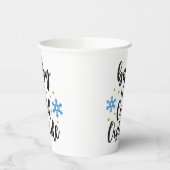 Baby Het is koud buiten Elegant Script Snowflake Papieren Bekers (Links)