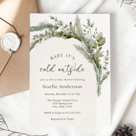 Baby Het is koud buiten Evergreen Arch Baby shower Kaart