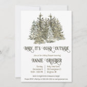 Baby het is Koud Buiten, Evergreen Tree Baby showe Kaart (Voorkant)