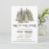 Baby het is Koud Buiten, Evergreen Tree Baby showe Kaart (Staand voorkant)
