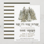 Baby het is Koud Buiten, Evergreen Tree Baby showe Kaart (Voorkant / Achterkant)