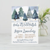 Baby het is Koud Buiten, Evergreen Tree Baby showe Kaart (Staand voorkant)