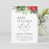 Baby het is koud buiten Evergreen Winter Baby Show Kaart (Staand voorkant)